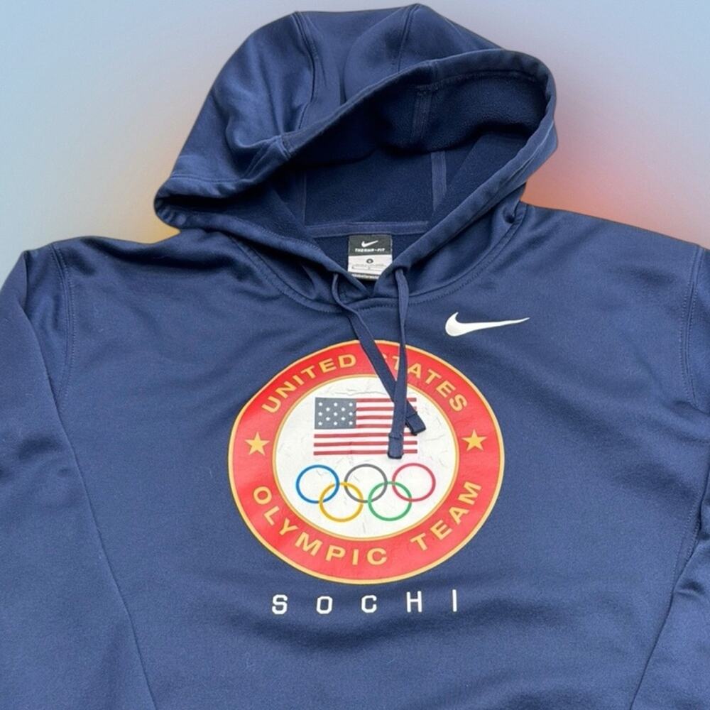 NIKE USA Olympic Team SOCHI Men’s Small Blue Hoodie